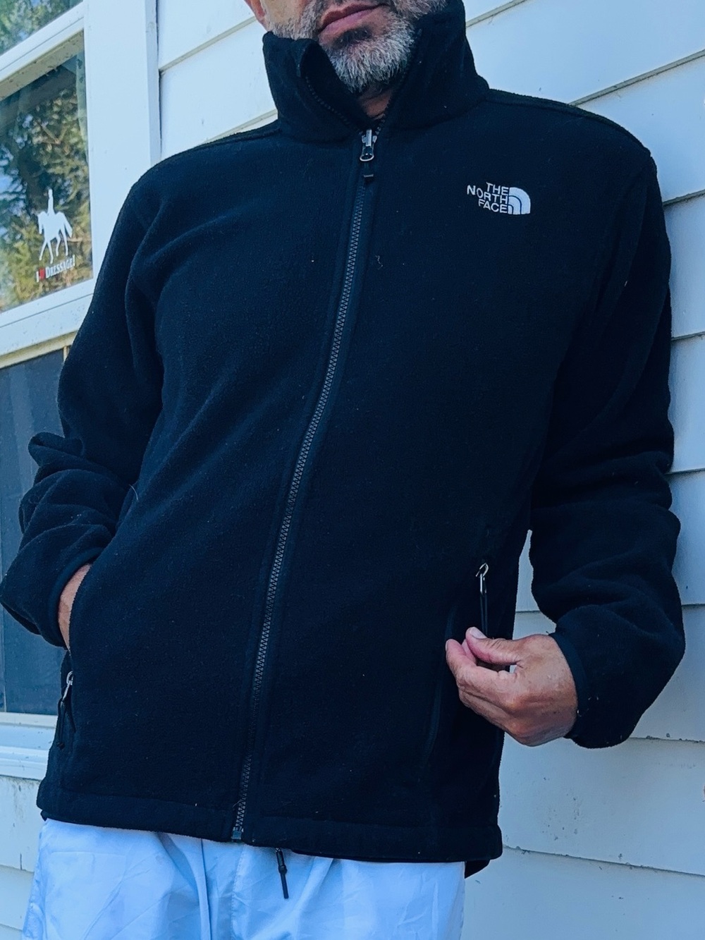 The North Face Men's Black Full-Zip Fleece Hoodie